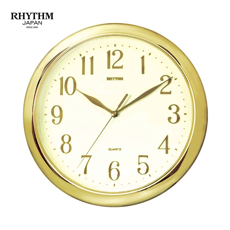 RHYTHM WALL CLOCK--BASIC WALL CLOCKS-GOLD-4K634WS69