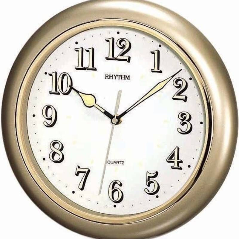 RHYTHM WALL CLOCK--VALUE ADDED WALL CLOCKS-GOLD-CMG710NR18