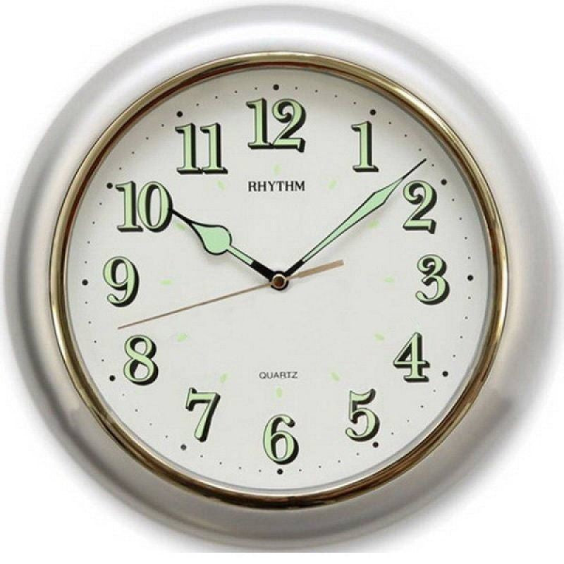 RHYTHM WALL CLOCK--VALUE ADDED WALL CLOCKS-SILVER-CMG710NR19